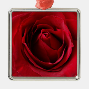 Ornamento De Metal rosa vermelha profunda