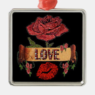 Ornamento De Metal ROSAS RAIB Rockabilly, Love & Lipstick