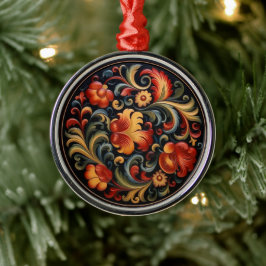 Ornamento De Metal RosePintura Moderna 5 de 6