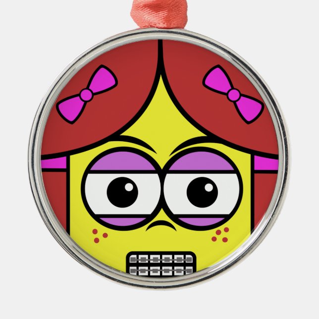 Ornamento De Metal Rosto da Coluna (Frente)