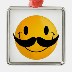 ORNAMENTO DE METAL ROSTO DE MUSTACHE