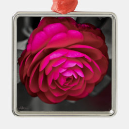 Ornamento De Metal Rosy Camellia