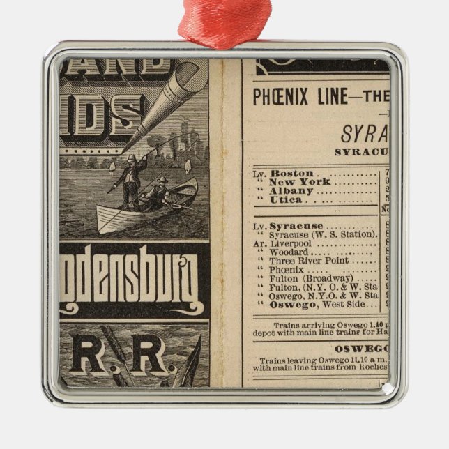 Ornamento De Metal Rota do trilho às mil ilhas (Frente)