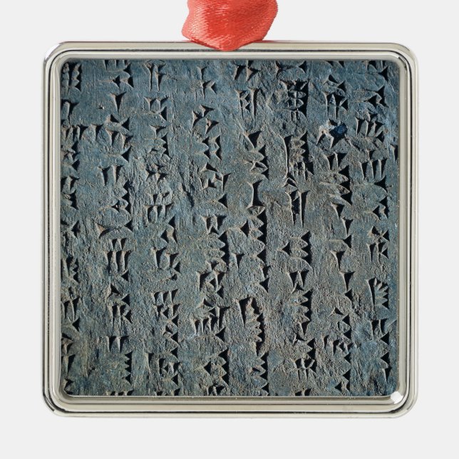 Ornamento De Metal Roteiro Cuneiform (Frente)