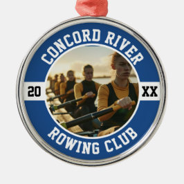Ornamento De Metal Rowing Crew Rower Team Club Boat Sports