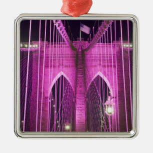 Ornamento De Metal Roxo do Lit da ponte de Brooklyn