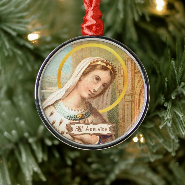 Ornamento De Metal Rua. Adelaide, Impressão Romana Santa (LT 03) (Árvore)