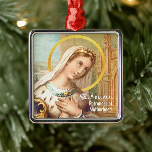 Ornamento De Metal Rua. Adelaide, Impressão Romana Santa (LT 03) (Árvore)