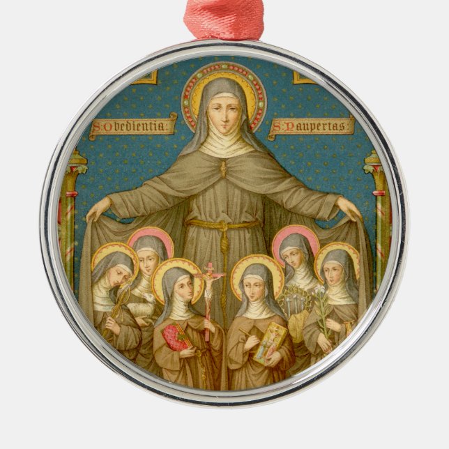 Ornamento De Metal Rua. Clare de Assisi & Nuns (SAU 27) (Frente)