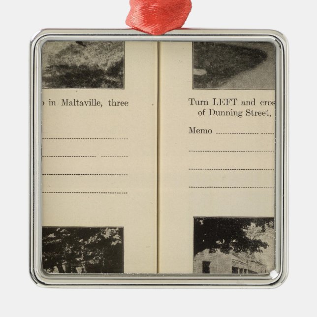 Ornamento De Metal Rua de Maltaville Dunning (Frente)