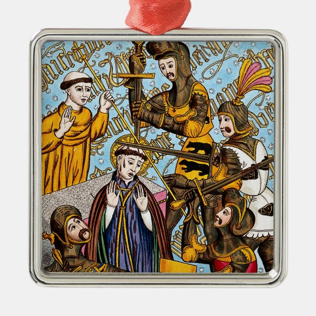 Ornamento De Metal Rua: Mártamo de Thomas Becket (M 031) (Frente)