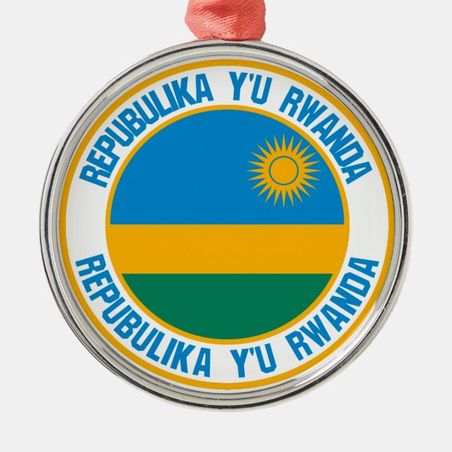 Ornamento De Metal Ruanda Round Emblem (Frente)