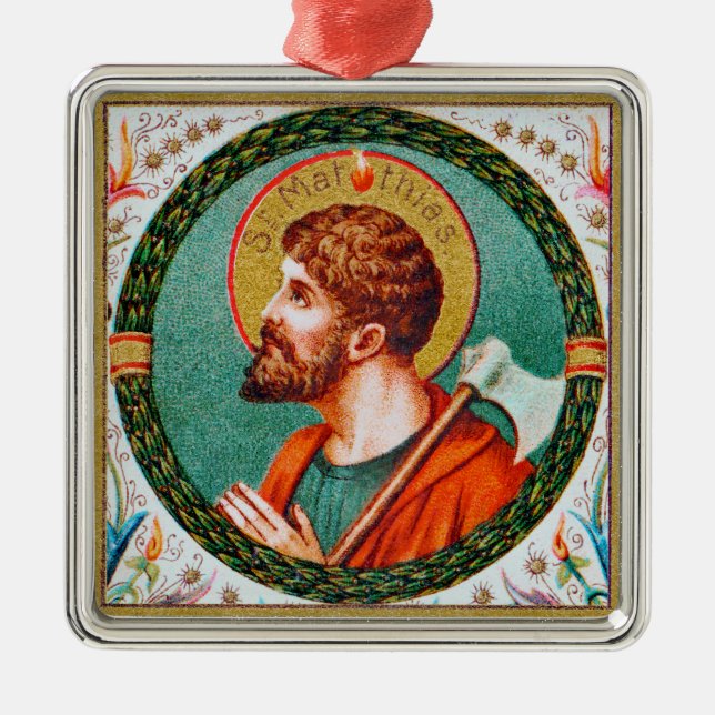 Ornamento De Metal Ruas. Matthias the Apostle (JMAS 09) (Frente)