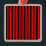 Ornamento De Metal Ruby Black<br><div class="desc">Ruby Black is a simple design of black and red stripes that suits all occasions and items. This image is available on a variety of other products,  just click the link below the photo near 'About this Design'.</div>
