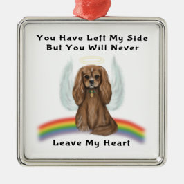 Ornamento De Metal Ruby Cavalier Pet Loss Memorial Gift