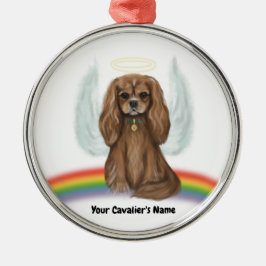 Ornamento De Metal Ruby Cavalier Pet Losse Ornament - Personalizável