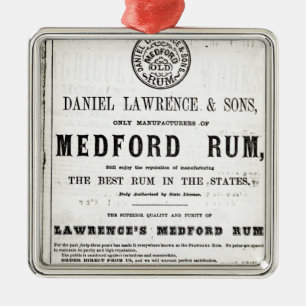 Ornamento De Metal Rum do Medford de Lawerence
