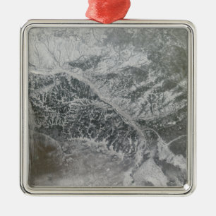 Ornamento De Metal Rússia central nebulosa e nebulosa mostrando o Ob 