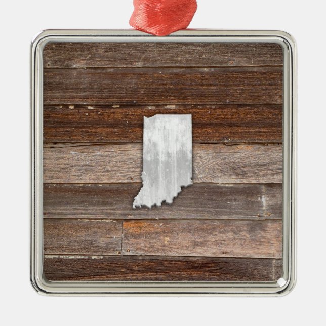 Ornamento De Metal Rustic Indiana em Conselhos Brown (Frente)