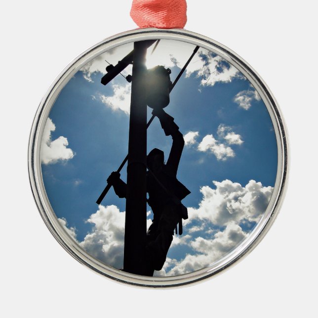 Ornamento De Metal Rusty the Lineman (Frente)