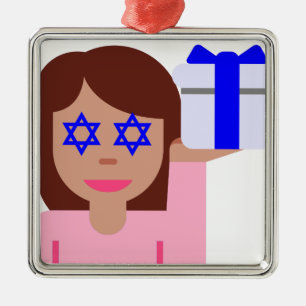 Ornamento De Metal sacudir chanukkah emoji