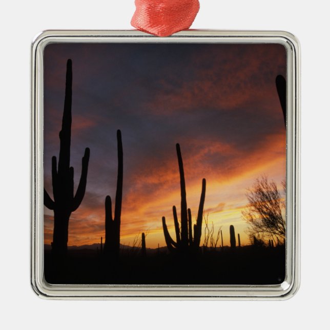 Ornamento De Metal saguaro cactos, Carnegiea gigantea, depois (Frente)