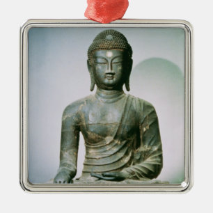 Ornamento De Metal Sakyamuni assentado Buddha de Ch'ungung-ni (ferro)