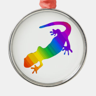 Ornamento De Metal Salamandra em Corrente
