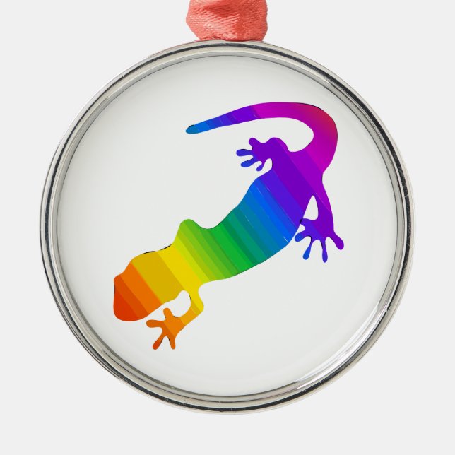 Ornamento De Metal Salamandra em Corrente (Frente)