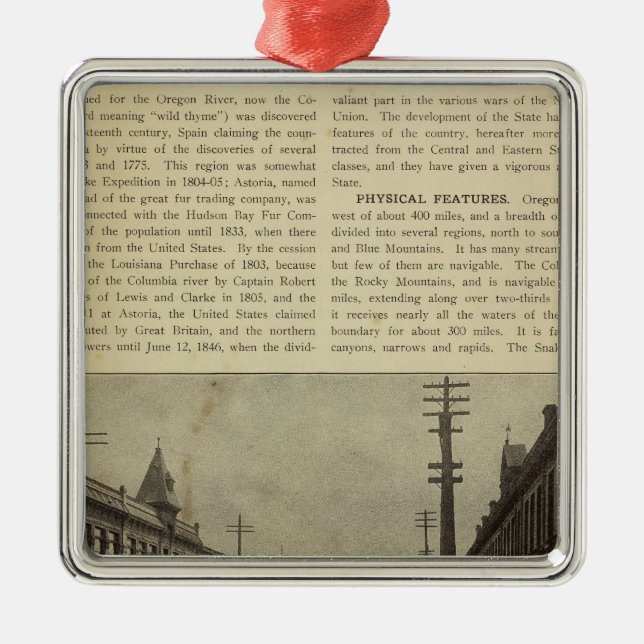 Ornamento De Metal Salem, ou rua (Frente)