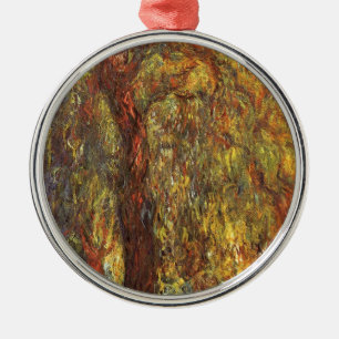 Ornamento De Metal Salgueiro Weeping por Claude Monet, belas artes do