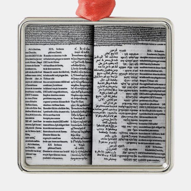 Ornamento De Metal Salmo de David: Psalterim Octaplums, 1516 (Frente)