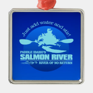 Ornamento De Metal Salmon River (azul)
