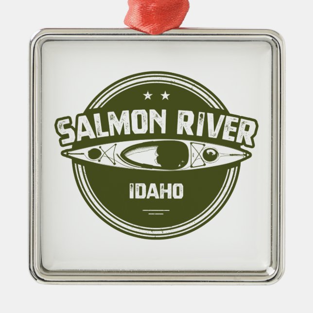 Ornamento De Metal Salmon River Idaho (Frente)