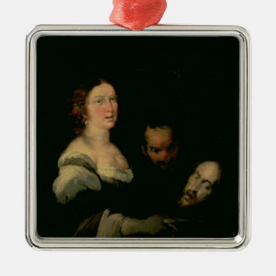 Ornamento De Metal Salome com a cabeça de St John o baptista