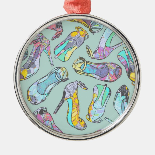 Ornamento De Metal Saltos altos (Frente)