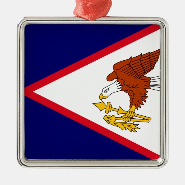 Ornamento De Metal Samoa Americana (Frente)