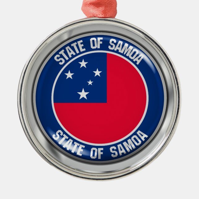 Ornamento De Metal Samoa Round Emblem (Frente)