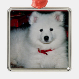 Ornamento De Metal Samoyed Ornament