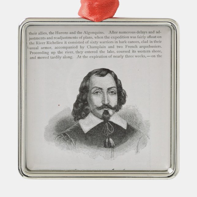 Ornamento De Metal Samuel de Champlain (Frente)
