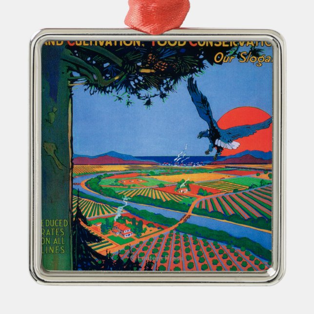 Ornamento De Metal San Francisco, mostra de CaliforniaLand (Frente)