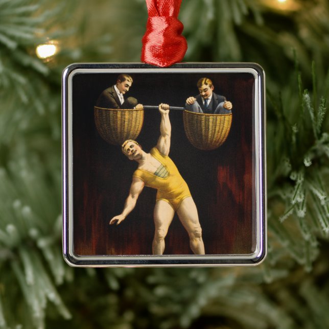 Ornamento De Metal Sandow Eugen Sandow Vaudeville Weightlifter (Árvore)