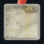 Ornamento De Metal Santa Barbara, Calif<br><div class="desc">Santa Barbara,  Califórnia. Pela avaliação da costa dos Estados Unidos; Bache,  A.D. (185). Publicado por '' Washington: E.U.".</div>