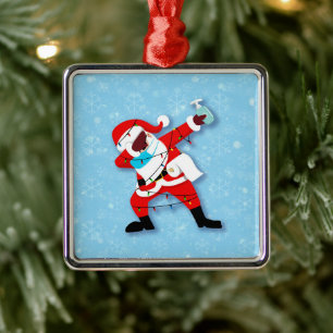 Ornamento De Metal Santa Claus Dabbing