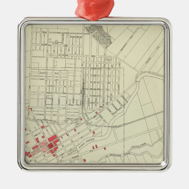 Ornamento De Metal Santa Rosa, parcelas destruídas pelo terremoto (Frente)