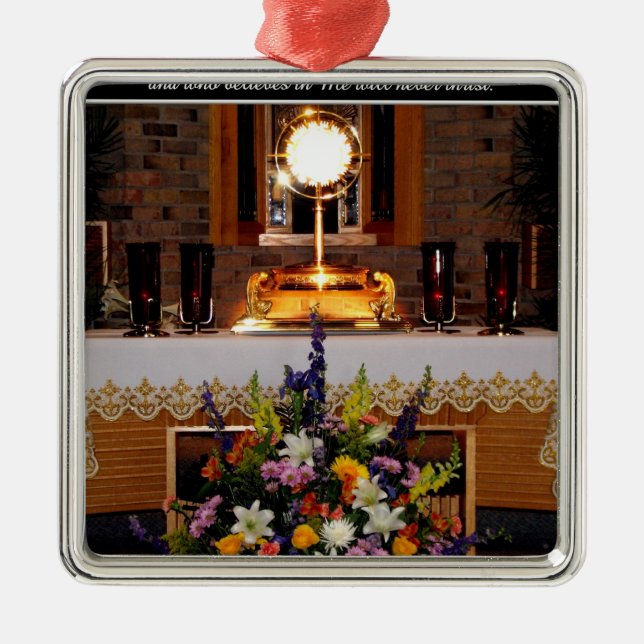 Ornamento De Metal Santo Eucarista Comunhão (Frente)