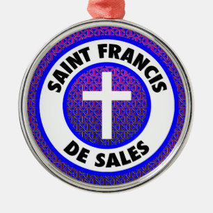 Ornamento De Metal Santo Francis de Sales