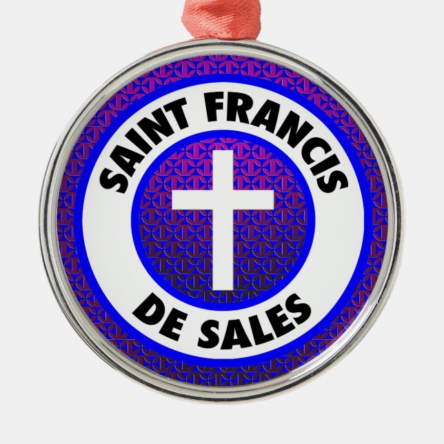 Ornamento De Metal Santo Francis de Sales (Frente)