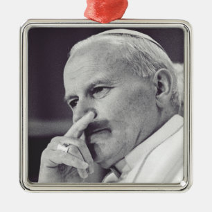 Ornamento De Metal Santo João Paulo II O Grande Comunicador Arte Refi