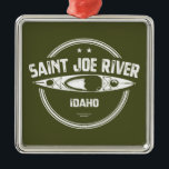 Ornamento De Metal Santo Joe River Idaho Kayaking<br><div class="desc">A Rua "Shadowy". Joe River desce as encostas ocidentais da Cordilheira Bitterroot a partir das suas nascentes na Rua. Joe Lake perto da linha estatal Idaho - Montana.</div>